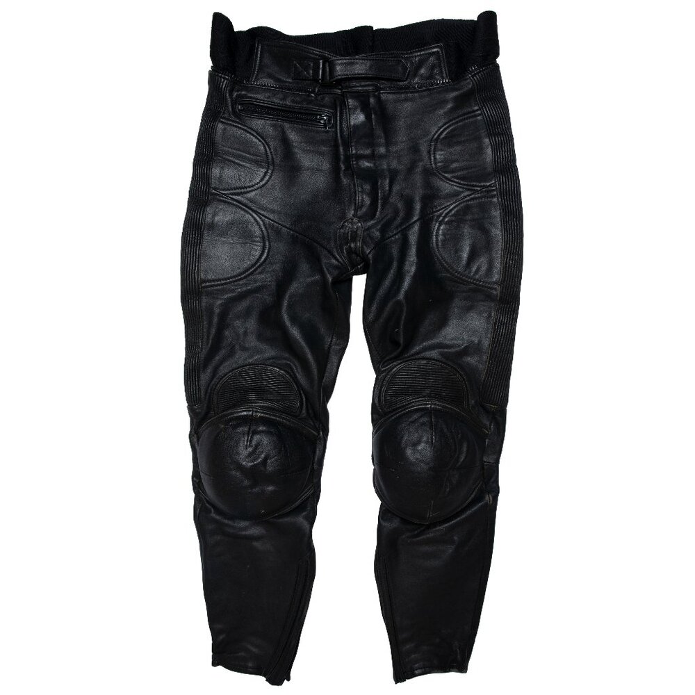 IXS (Germany) Echtes Leather Contoured Accordion Panel Motorcycle Pants : XL